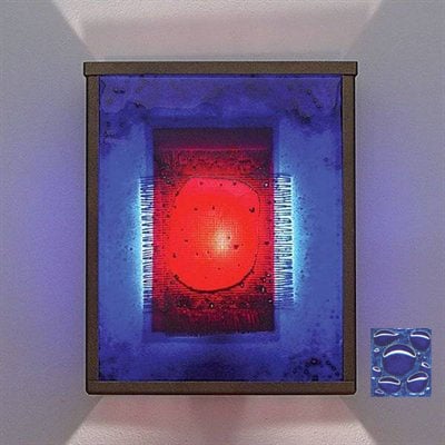 Picture of WPT Design FN2 - BZ - HMB - I NTwo Incandescent Wall Sconce - Bronze-Half Moon Blue