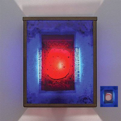 Picture of WPT Design FN2 - BZ - RWB - I NTwo Incandescent Wall Sconce - Bronze-Red Window Blue