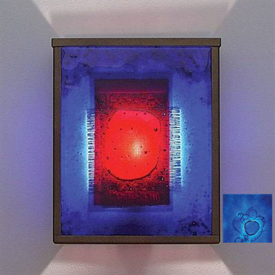 Picture of WPT Design FN2 - BZ - WB - F NTwo Fluorescent Wall Sconce - Bronze-Wired Blue