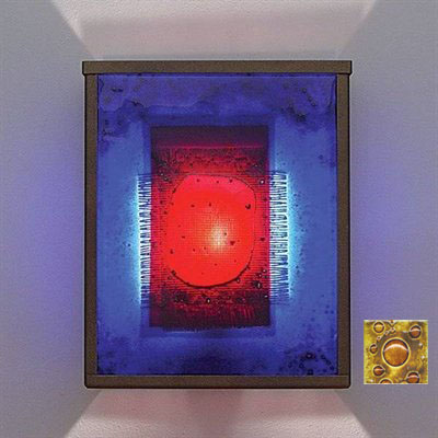Picture of WPT Design FN2 - BZ - ALD - F NTwo Fluorescent Wall Sconce - Bronze-Amber Lemon Drop