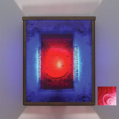 Picture of WPT Design FN2 - BZ - WPR - F NTwo Fluorescent Wall Sconce - Bronze-Whirlpool Red