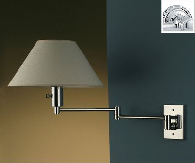 Picture of WPT Design Imago Pared  - CR Swing Arm Sconce - Polished Chrome