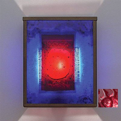 Picture of WPT Design FN2 - BZ - PHR - F NTwo Fluorescent Wall Sconce - Bronze-Phantom Red
