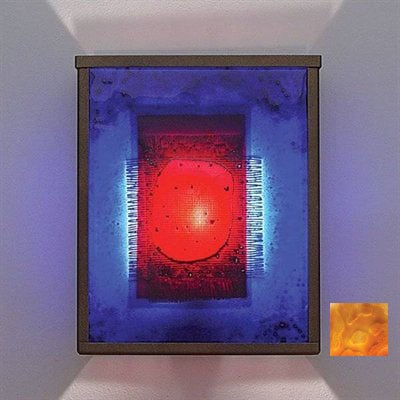 Picture of WPT Design FN2 - BZ - PHAM - F NTwo Fluorescent Wall Sconce - Bronze-Phantom Amber