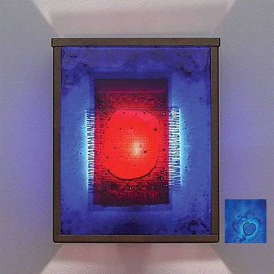Picture of WPT Design FN2 - SV - WB - I NTwo Incadescent Wall Sconce - Silver-Wired Blue