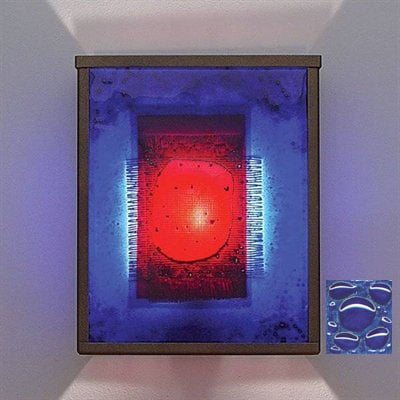 Picture of WPT Design FN2 - SV - HMB - I NTwo Incadescent Wall Sconce - Silver-Half Moon Blue