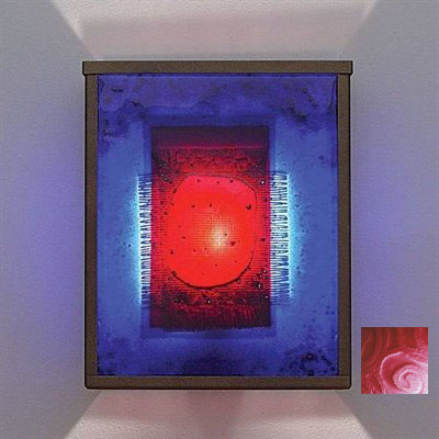 Picture of WPT Design FN2 - SV - WPR - I NTwo Incandescent Wall Sconce - Silver-Whirlpool Red