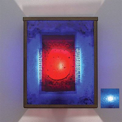 Picture of WPT Design FN2 - SV - WPB - I NTwo Incandescent Wall Sconce - Silver-Whirlpool Blue