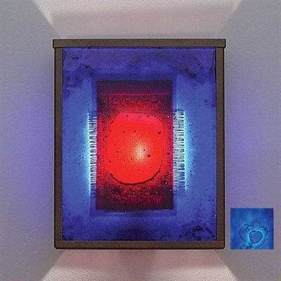Picture of WPT Design FN2 - SV - WB - F NTwo Fluorescent Wall Sconce - Silver-Wired Blue