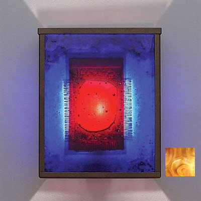 Picture of WPT Design FN2 - SV - WPAM - F NTwo Fluorescent Wall Sconce - Silver-Whirlpool Amber