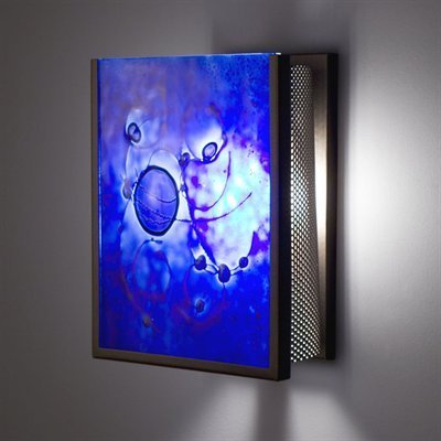 Picture of WPT Design FN2IO - BZ - WB Two Indoor Incadescent Wall Sconce - Bronze-Wired Blue