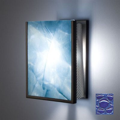 Picture of WPT Design FN2IO - SV - HMB Two Indoor Incadescent Wall Sconce - Silver-Half Moon Blue