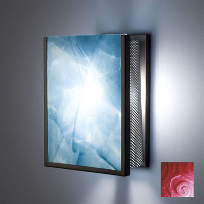 FN2IO - SV - WPR Two Indoor Incadescent Wall Sconce - Silver-Whirlpool Red