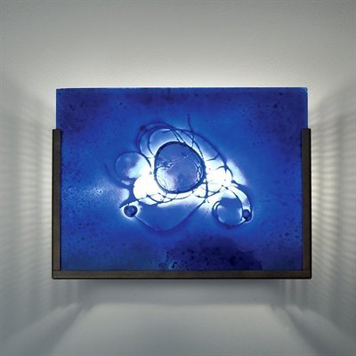 Picture of WPT Design FNWide - BZ - WB 2 Light Wide Incadescent Wall Sconce - Bronze-Wired Blue