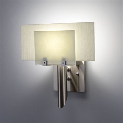 Picture of WPT Design Dessy1 - SN-FLSN Incadescent Wall Sconce - Flat Back Snow-Front Snow
