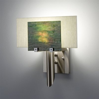 Picture of WPT Design Dessy1 - MD-FLSN Incadescent Wall Sconce - Flat Back Snow-Front Meadow