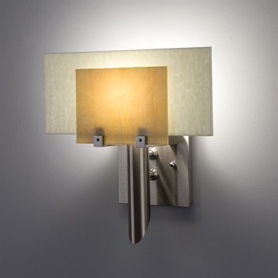 Picture of WPT Design Dessy1 - TF-FLSN Incadescent Wall Sconce - Flat Back Snow-Front Toffee