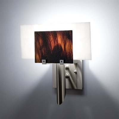 Picture of WPT Design Dessy1 - RB-FLWH Incadescent Wall Sconce - Flat Back White-Front Rootbeer
