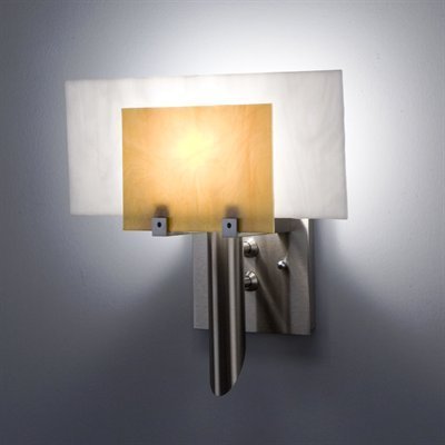 Picture of WPT Design Dessy1 - TF-FLWH Incadescent Wall Sconce - Flat Back White-Front Toffee