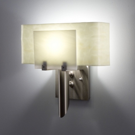 Picture of WPT Design Dessy1 - WH-CVSN Incadescent Wall Sconce - Curved Back Snow-Front White