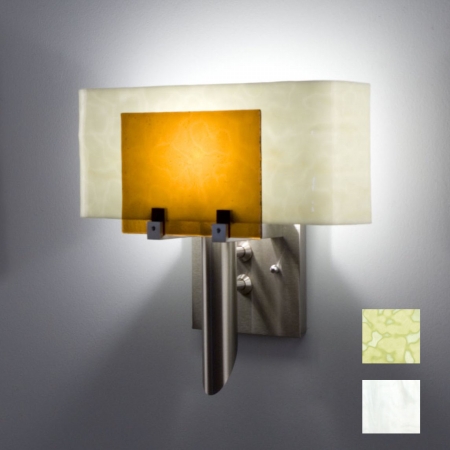 Picture of WPT Design Dessy1 - SN-CVWH Incadescent Wall Sconce - Curved Back White-Front Snow