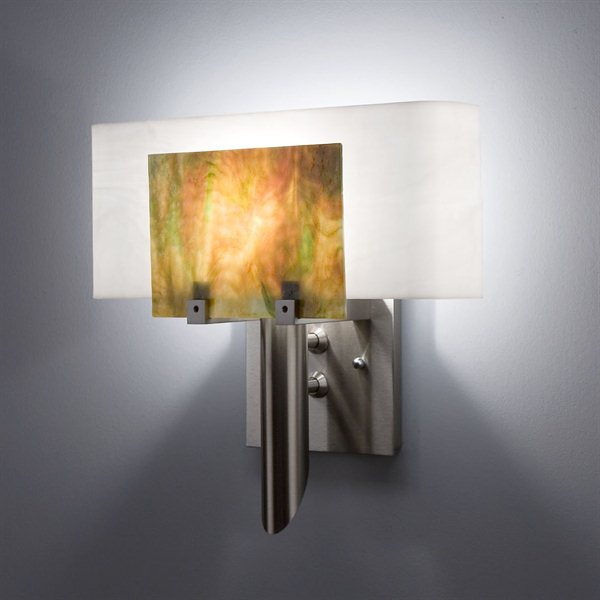 Picture of WPT Design Dessy1 - MD-CVWH Incadescent Wall Sconce - Curved Back White-Front Meadow