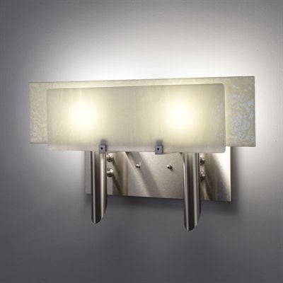 Picture of WPT Design Dessy2 - WH-FLSN Light Incadescent Wall Sconce - Flat Back Snow-Front White