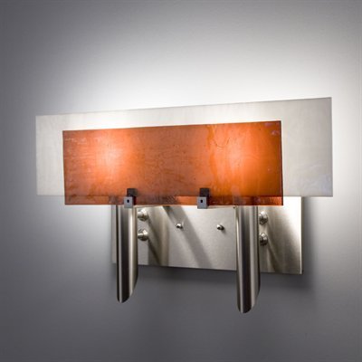 Picture of WPT Design Dessy2 - AM-FLWH Light Incadescent Wall Sconce - Flat Back White-Front Amber