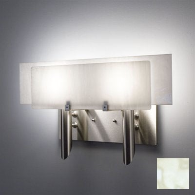 Picture of WPT Design Dessy2 - SN-FLWH Light Incadescent Wall Sconce - Flat Back White-Front Snow