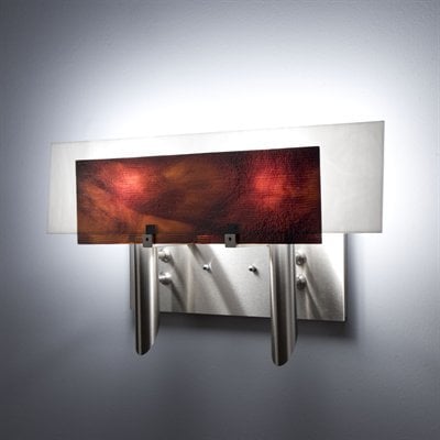 Picture of WPT Design Dessy2 - RB-FLWH Light Incadescent Wall Sconce - Flat Back White-Front Rootbeer