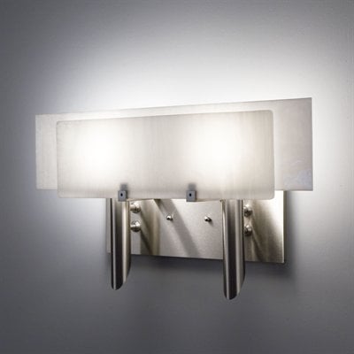 Picture of WPT Design Dessy2 - WH-FLWH Light Incadescent Wall Sconce - Flat Back White-Front White