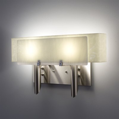 Picture of WPT Design Dessy2 - WH-CVSN Light Incadescent Wall Sconce - Curved Back Snow-Front White