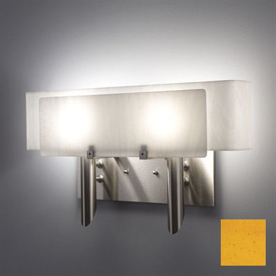 Picture of WPT Design Dessy2 - AM-CVWH Light Incadescent Wall Sconce - Curved Back White-Front Amber