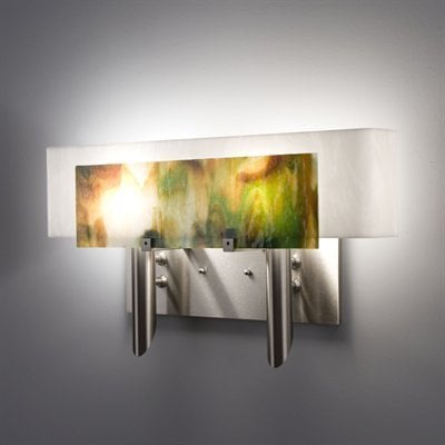 Picture of WPT Design Dessy2 - MD-CVWH Light Incadescent Wall Sconce - Curved Back White-Front Meadow