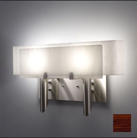 Picture of WPT Design Dessy2 - RB-CVWH Light Incadescent Wall Sconce - Curved Back White-Front Rootbeer