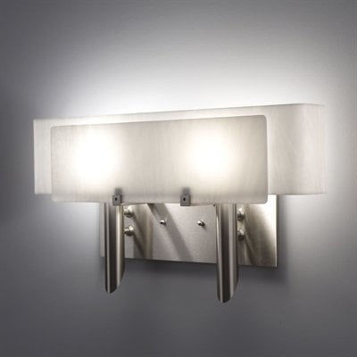 Picture of WPT Design Dessy2 - WH-CVWH Light Incadescent Wall Sconce - Curved Back White-Front White