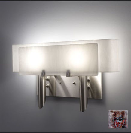 Picture of WPT Design Dessy2 - WR-CVWH Light Incadescent Wall Sconce - Curved Back White-Wired Rose