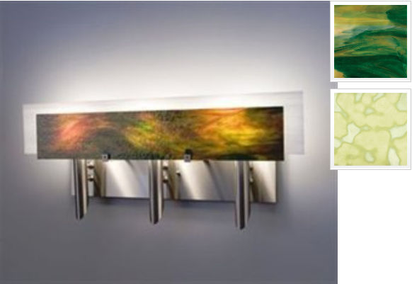 Picture of WPT Design Dessy3 - MD-FLSN Light Three Incadescent Wall Sconce - Flat Back Snow-Front Meadow