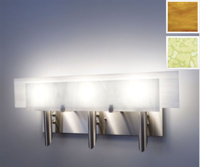 Picture of WPT Design Dessy3 - TF-FLSN Light Three Incadescent Wall Sconce - Flat Back Snow-Front Toffee