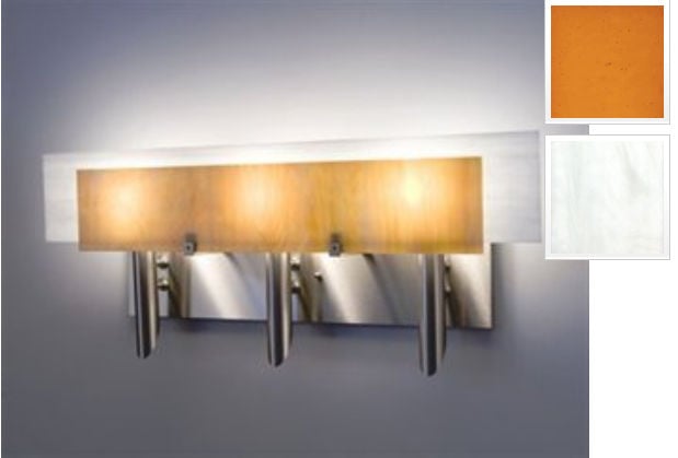 Picture of WPT Design Dessy3 - AM-FLWH Light Three Incadescent Wall Sconce - Flat Back White-Front Amber