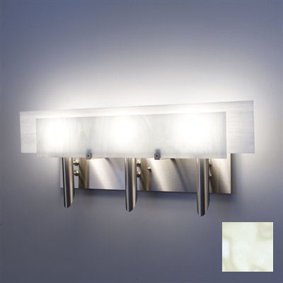 Picture of WPT Design Dessy3 - SN-FLWH Light Three Incadescent Wall Sconce - Flat Back White-Front Snow