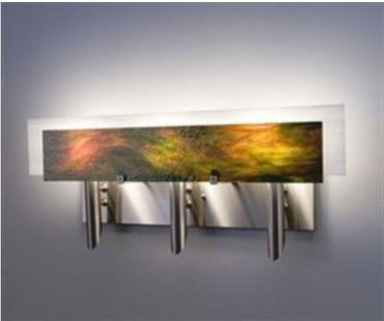 Picture of WPT Design Dessy3 - MD-FLWH Light Three Incadescent Wall Sconce - Flat Back White-Front Meadow