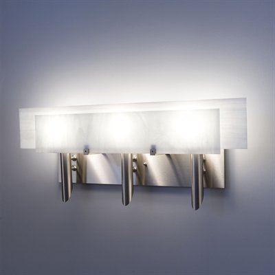 Picture of WPT Design Dessy3 - WH-FLWH Light Three Incadescent Wall Sconce - Flat Back White-Front White