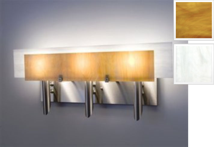 Picture of WPT Design Dessy3 - TF-FLWH Light Three Incadescent Wall Sconce - Flat Back White-Front Toffee