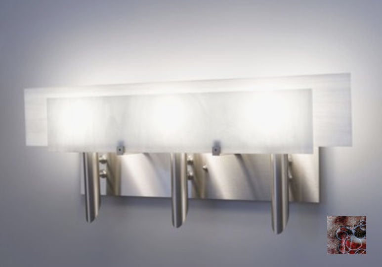 Picture of WPT Design Dessy3 - WB-FLWH Light Three Incadescent Wall Sconce - Flat Back White-Front Wired Rose