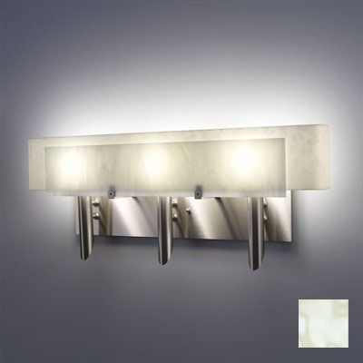 Picture of WPT Design Dessy3 - SN-CVSN Light Three Incadescent Wall Sconce - Curved Back Snow-Front Snow