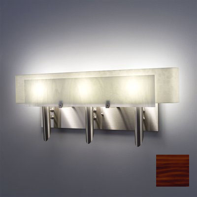 Picture of WPT Design Dessy3 - RB-CVSN Light Three Incadescent Wall Sconce - Curved Back Snow-Front Rootbeer
