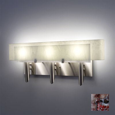 Picture of WPT Design Dessy3 - WR-CVSN Light Three Incadescent Wall Sconce - Curved Back Snow-Front Wired Rose