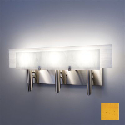 Picture of WPT Design Dessy3 - AM-CVWH Light Three Incadescent Wall Sconce - Curved Back White-Front Amber