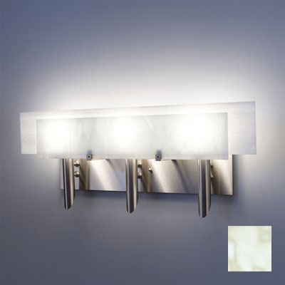 Picture of WPT Design Dessy3 - SN-CVWH Light Three Incadescent Wall Sconce - Curved Back White-Front Snow